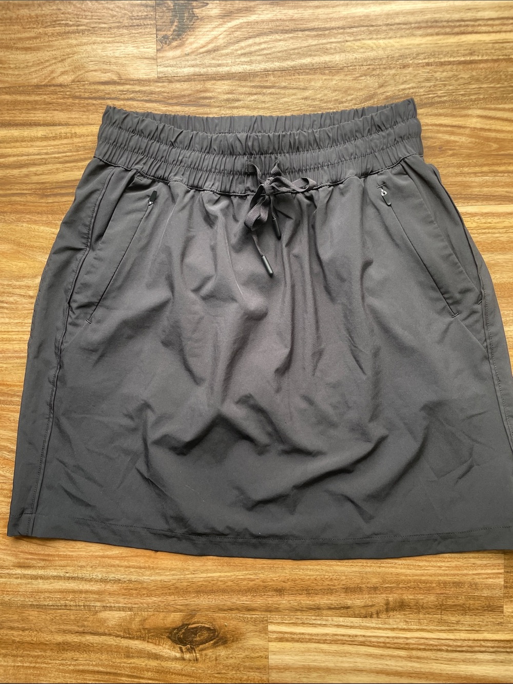 RBX Black Drawstring Active Mini Skirt